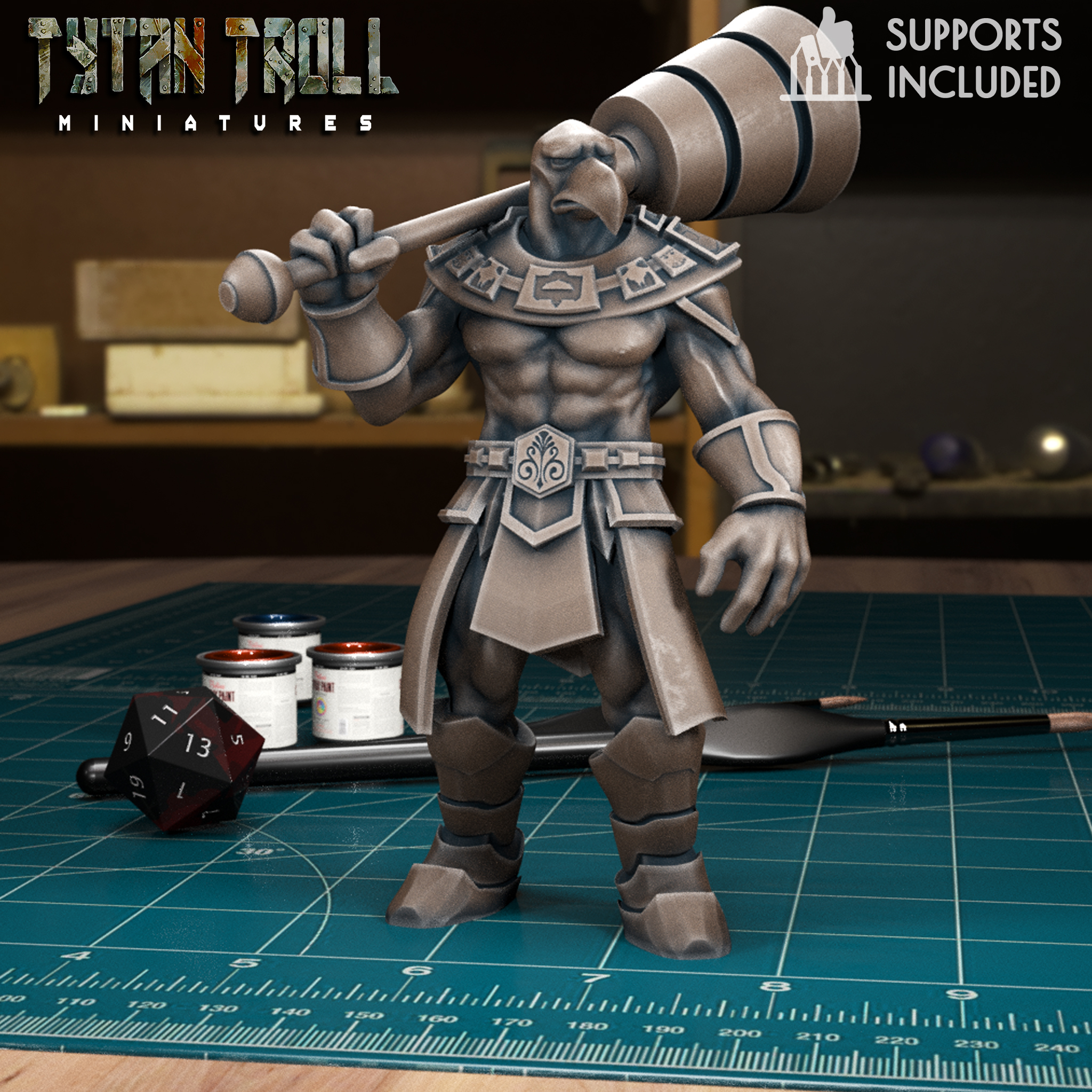 Amber Golem 05 [Pre-Supported]